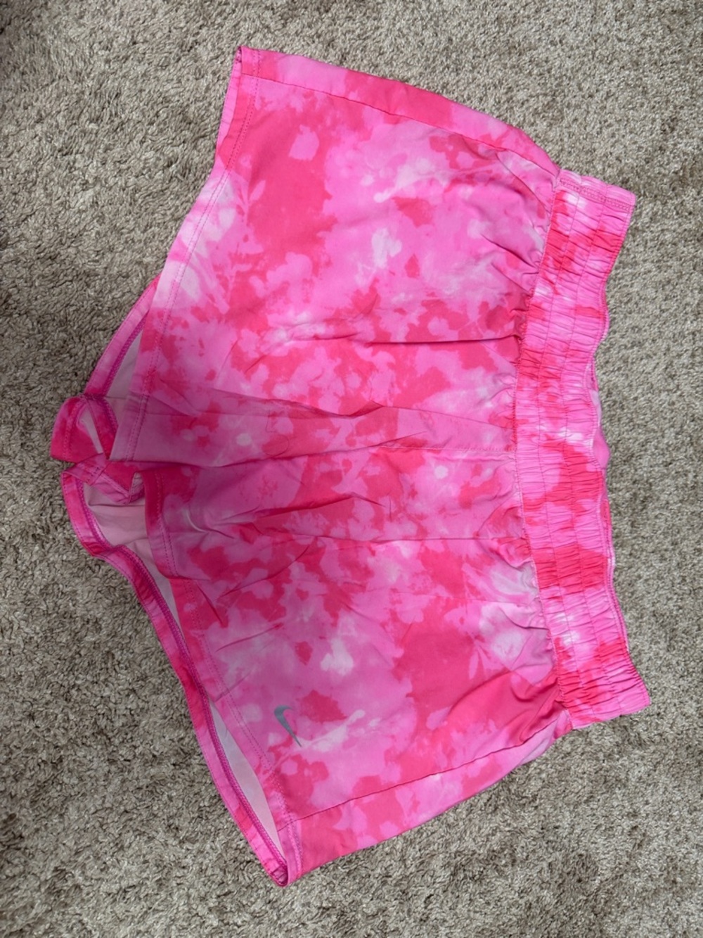 Nike Bright Pink Tie-Dye Athletic Shorts